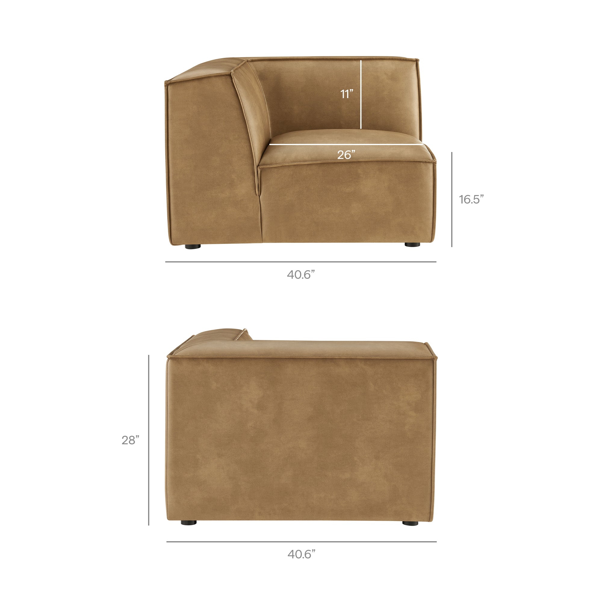 Restore Vegan Leather Modular Corner Chair by Modway - Image 18