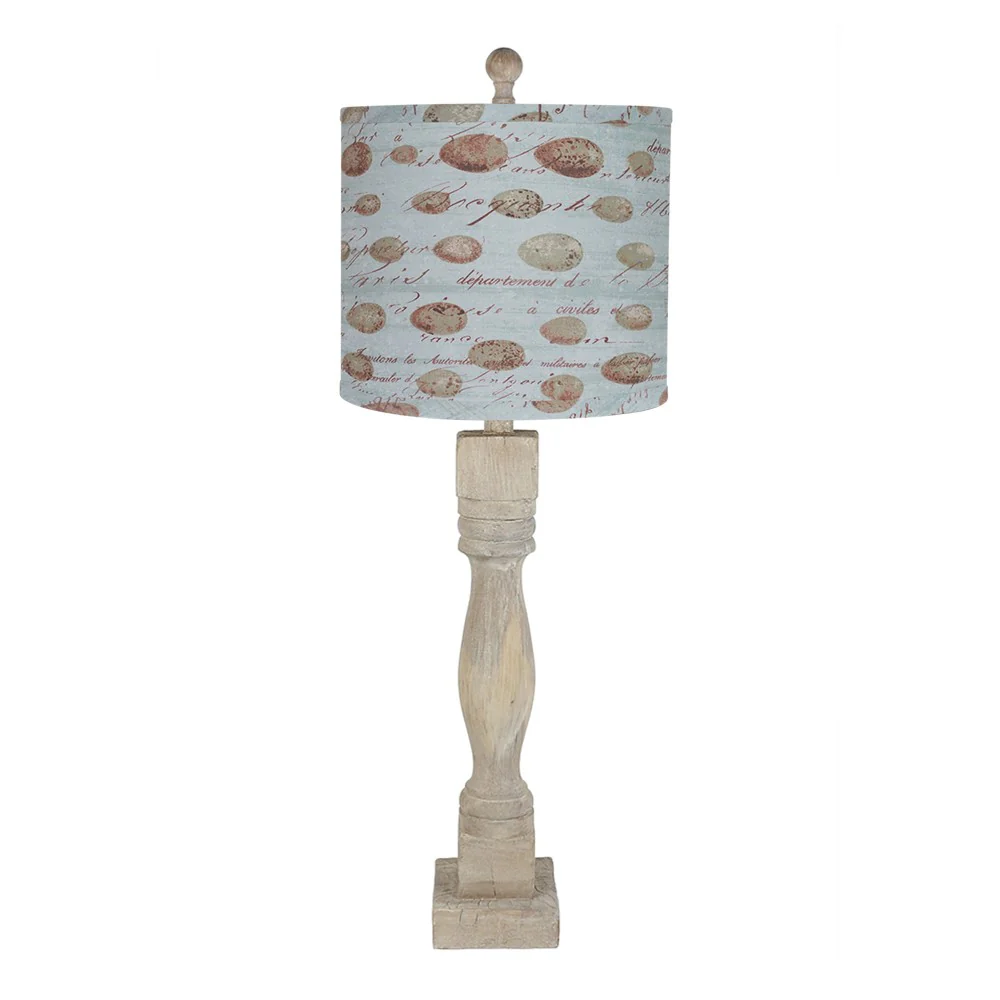 Rustic French Country Speckled Eggs Table Lamp By Homeroots