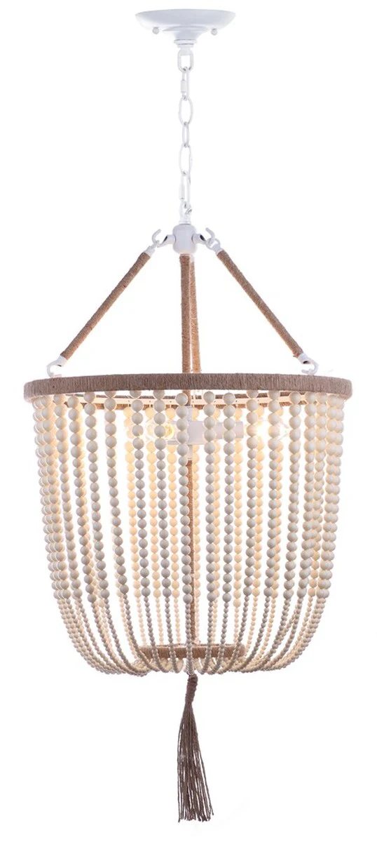 Safavieh Angie 3 Light Cream 18-Inch Dia Beaded Pendant - Cream