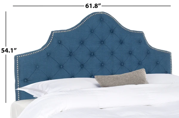 Safavieh Arebelle King Headboard King Size - Steel Blue - Image 5