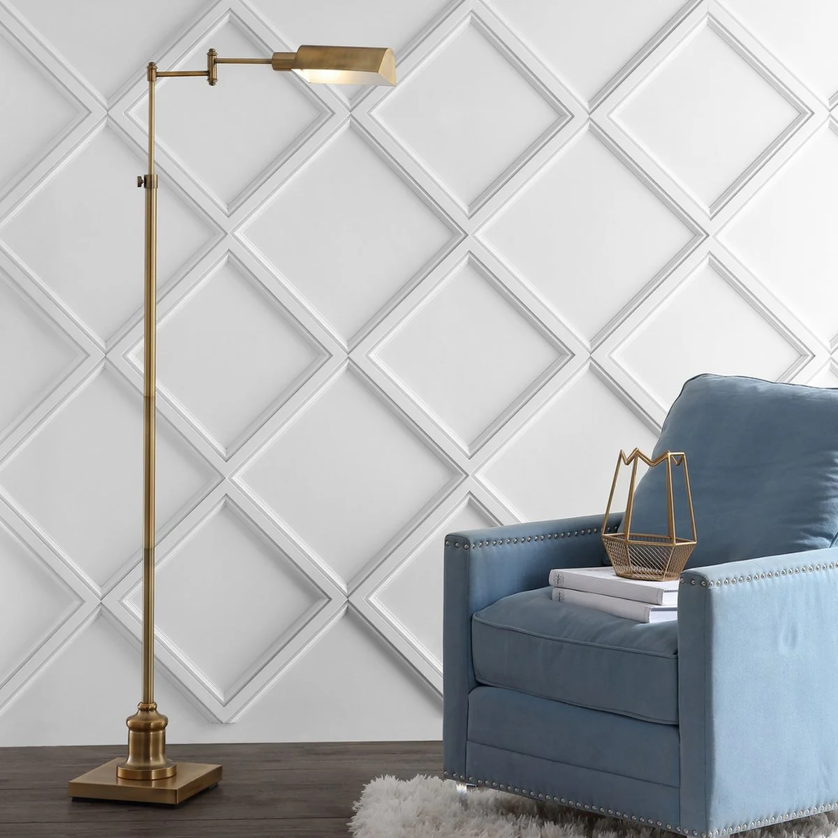 Safavieh Briggs Floor Lamp - Brass Gold