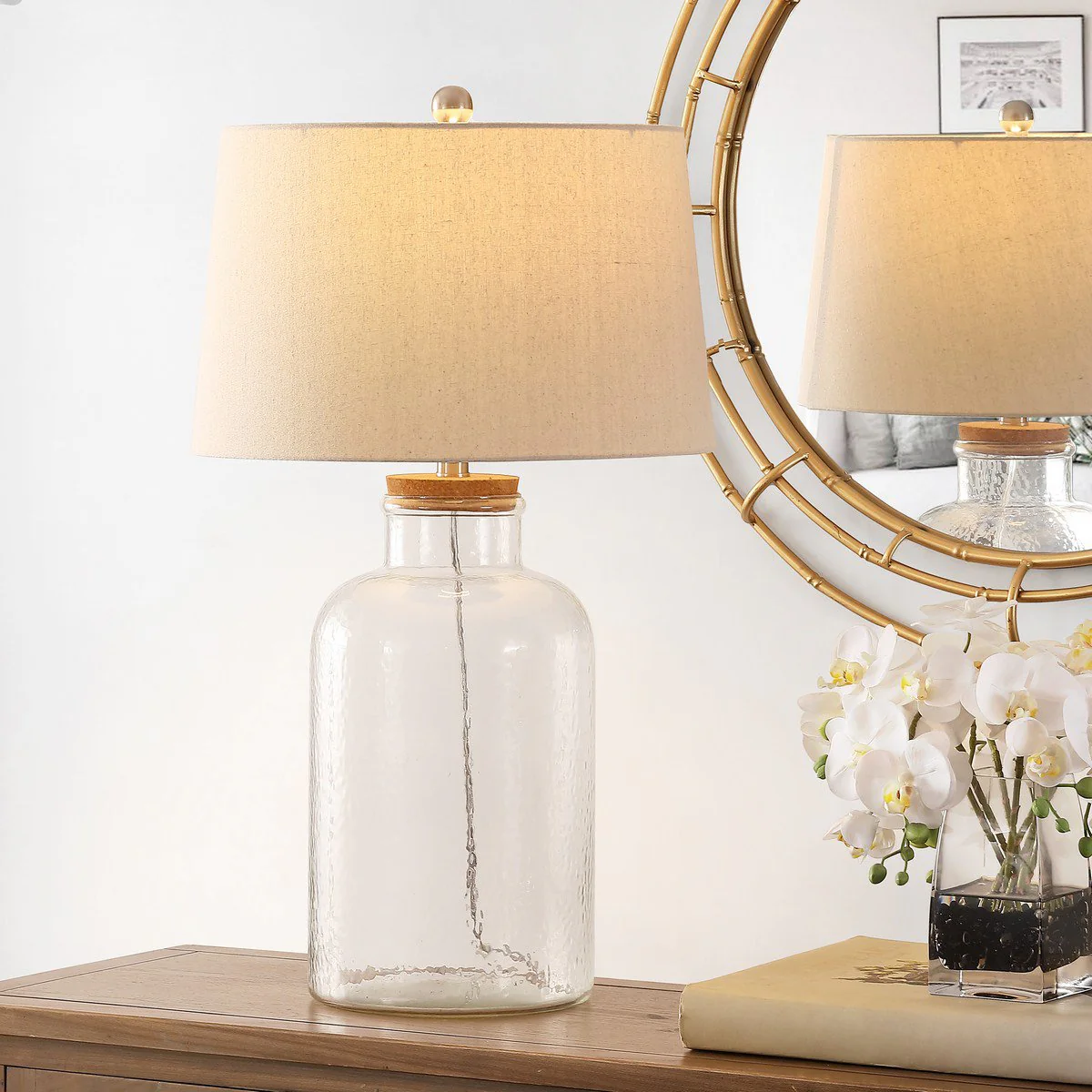 Safavieh Caden Glass Table Lamp Set Of 2 - Clear