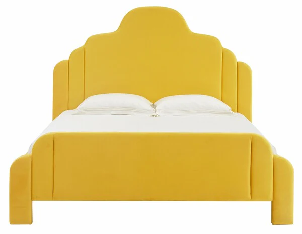 Safavieh Caspian Velvet Bed - Marigold - Image 2