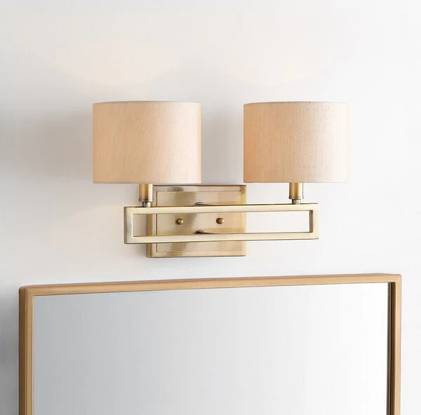 Safavieh Catena 9.25-Inch H Antique Gold Double Light Sconce - Antique Gold