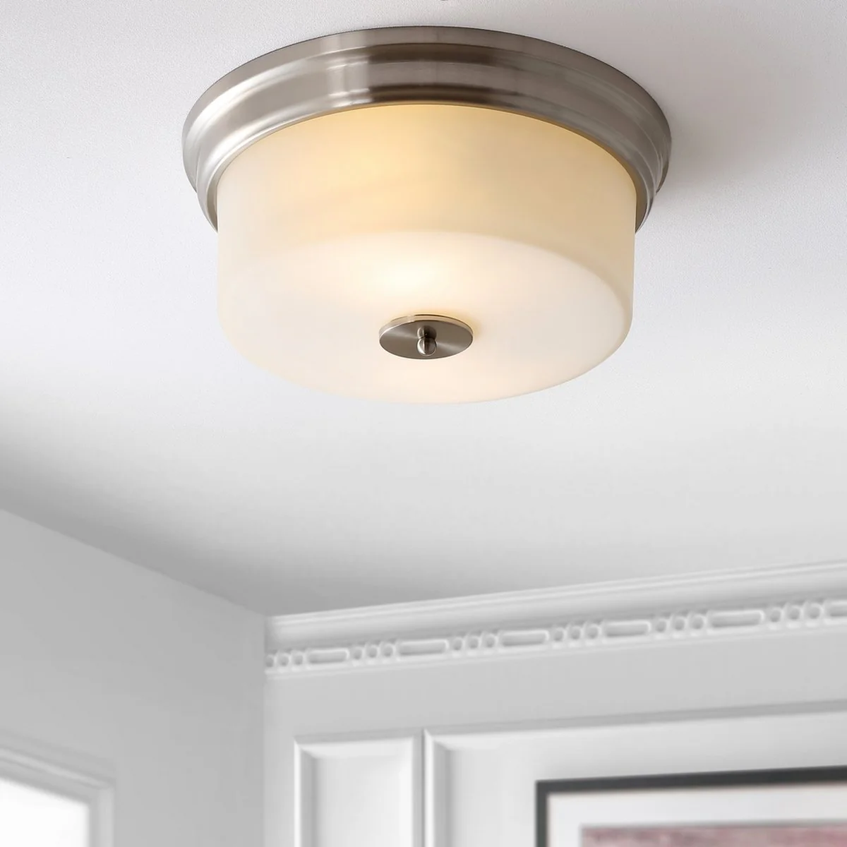Safavieh Dalen Flush Mount - Brush Nickel