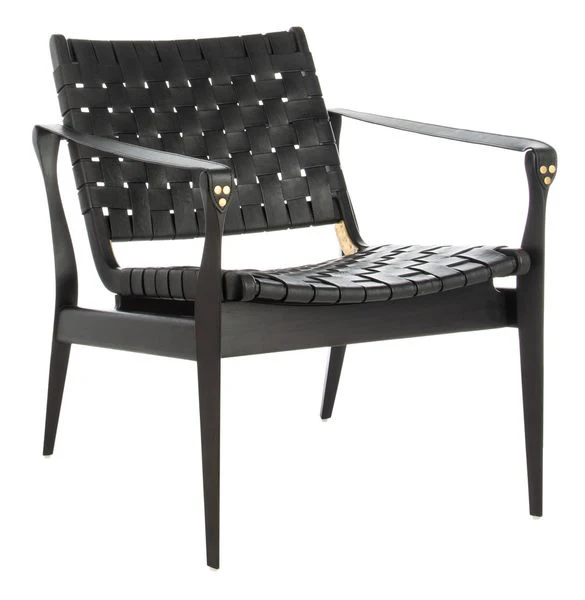 Safavieh Dilan Safari Chair - Black