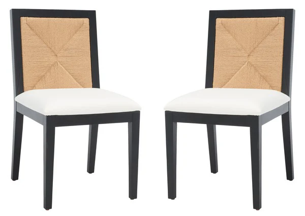 Safavieh Emilio Woven Dining Chair Set Of 2 - Black