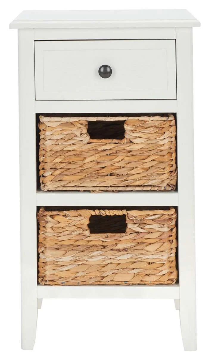 Safavieh Everly Drawer Side Table - Distressed White