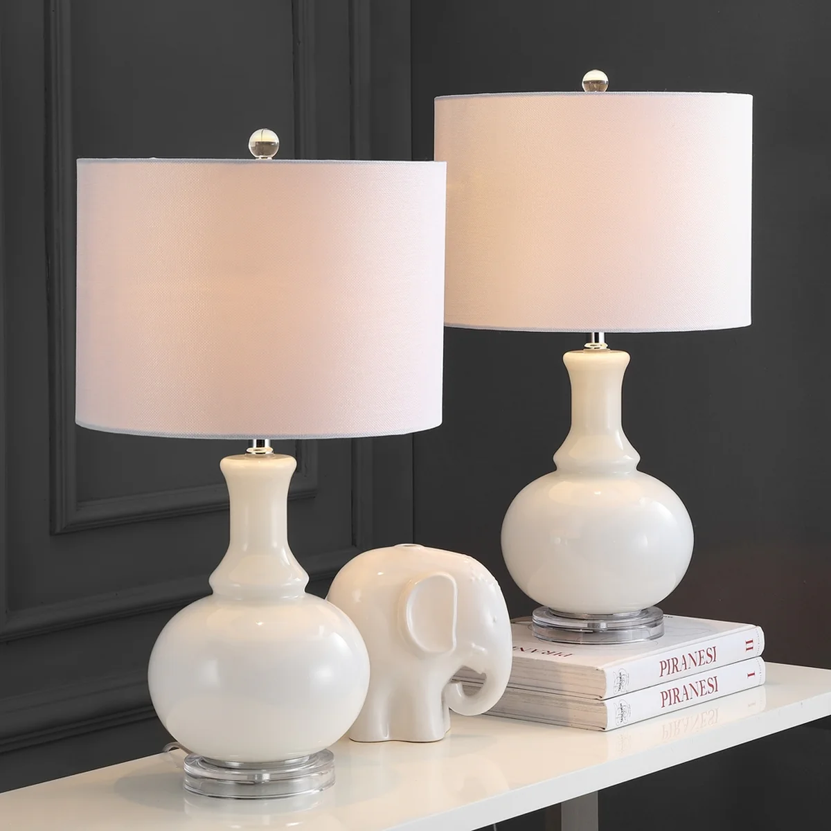 Safavieh Franny 25.75-Inch H Table Lamp Set Of 2 - White