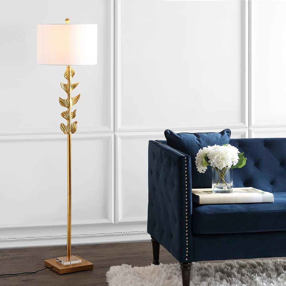 Safavieh Georgiana Floor Lamp - Gold Leaf