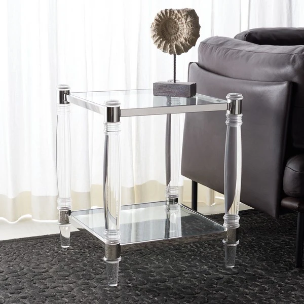 Safavieh Isabelle Acrylic Accent Table - Silver