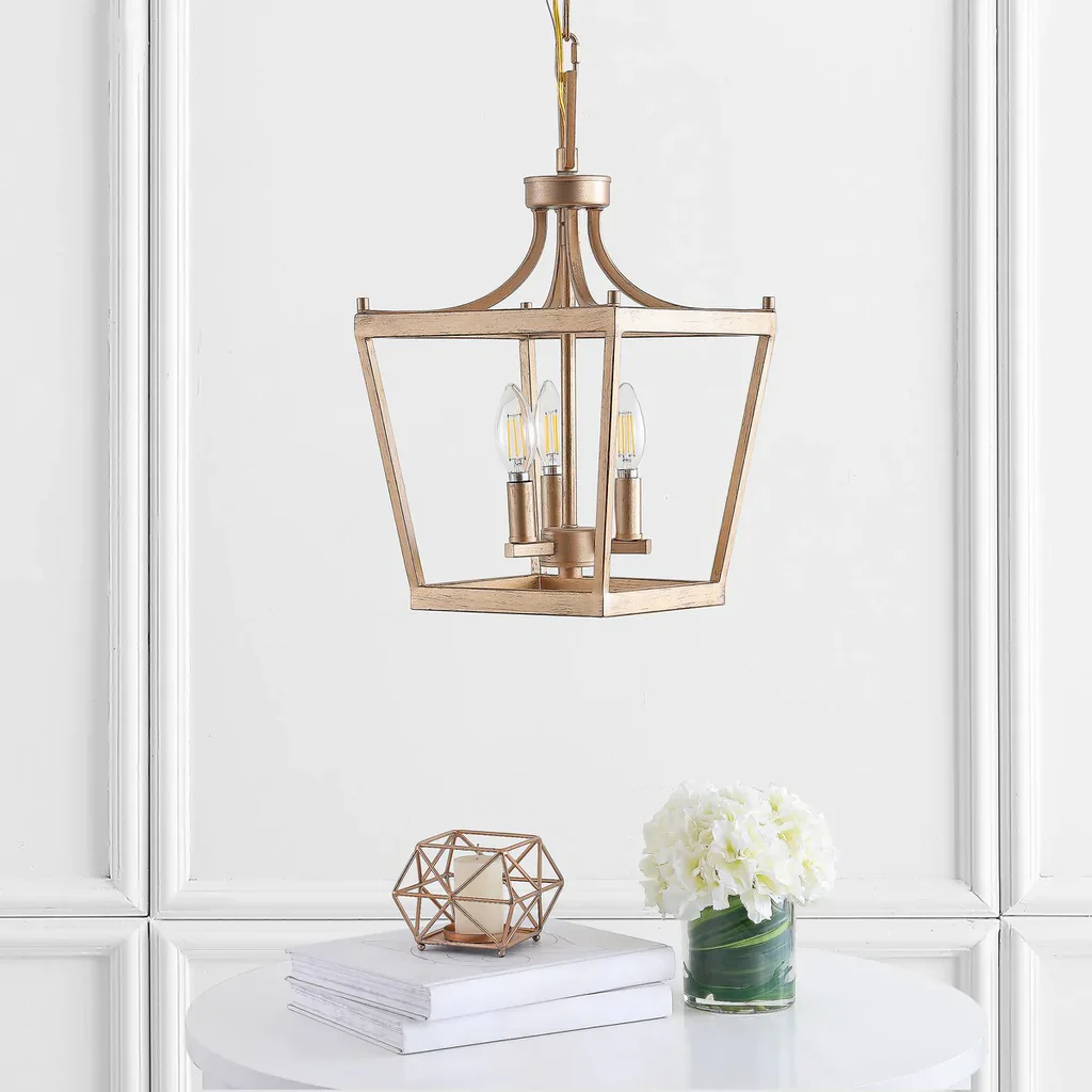 Safavieh Larton 3Lt Pendant - Gold Painted