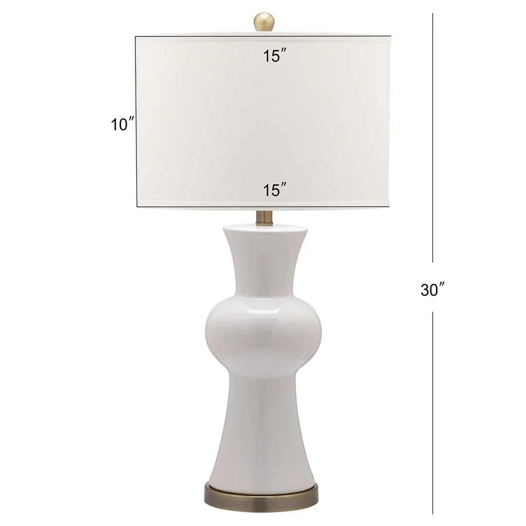 Safavieh Lola 30-Inch H Column Lamp Set Of 2 - White - Image 4