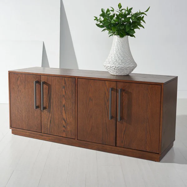 Safavieh Mallory 4 Door Media Stand - Dark Brown