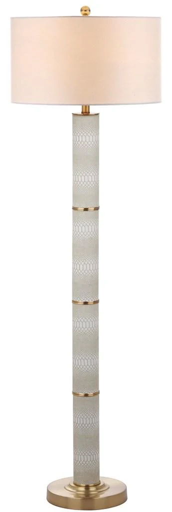 Safavieh Marcello 60.5-Inch H Faux Snakeskin Floor Lamp - Off-White