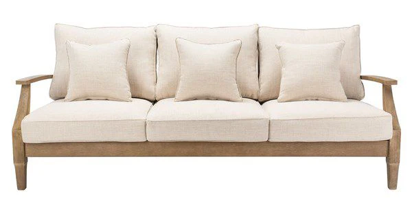 Safavieh Martinique Wood Patio Sofa - Natural - Image 2