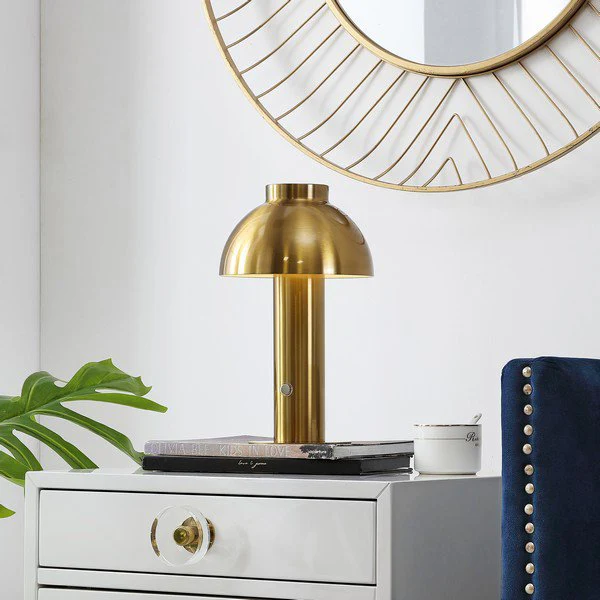 Safavieh Niara, 11.5 Inch, Brass, Iron, Rechargeable Led Table Lamp? - Brass Gold