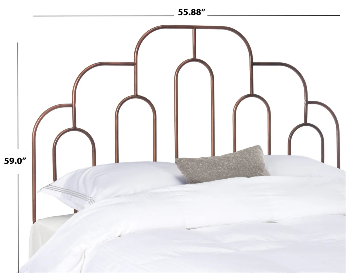 Safavieh Paloma Metal Retro Headboard Full Size - Antique Bronze - Image 2