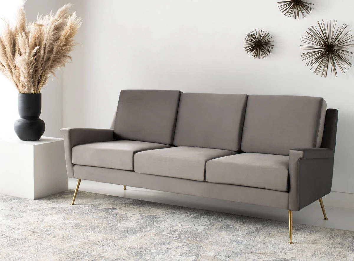 Safavieh Peridot Velvet Modern Sofa - Dark Gray