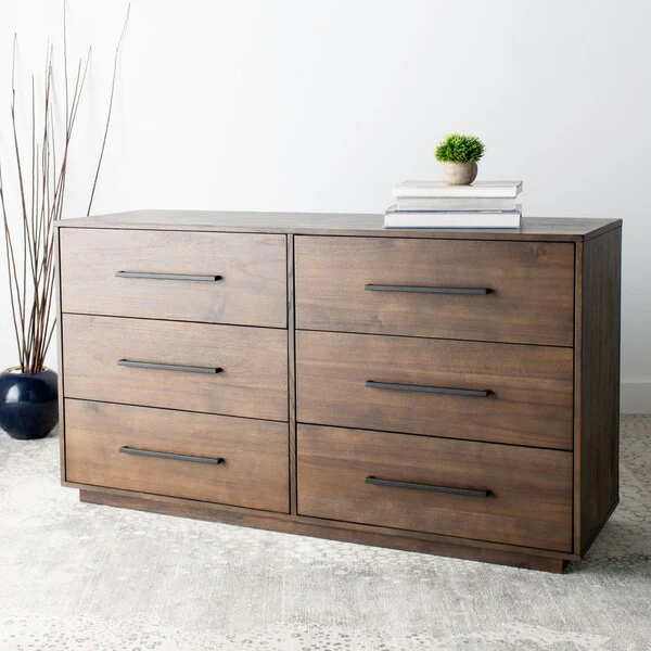 Safavieh Poesy 6 Drawer Dresser - Dark Chocolate