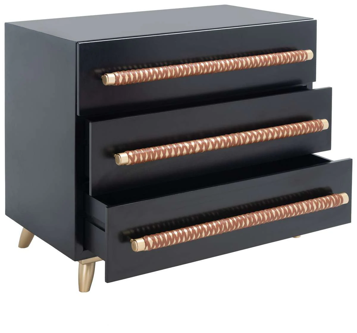 Safavieh Raquel 3 Drawer Chest - Black - Image 2