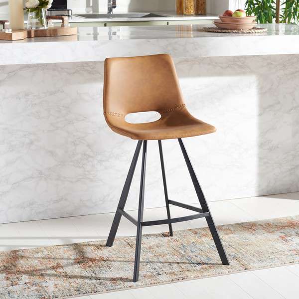 Safavieh Raylee Counter Stool - Cognac