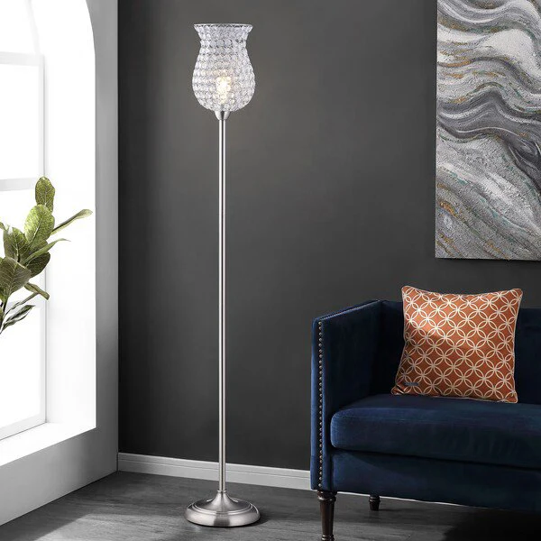 Safavieh Ricky Iron Floor Lamp - Nickel