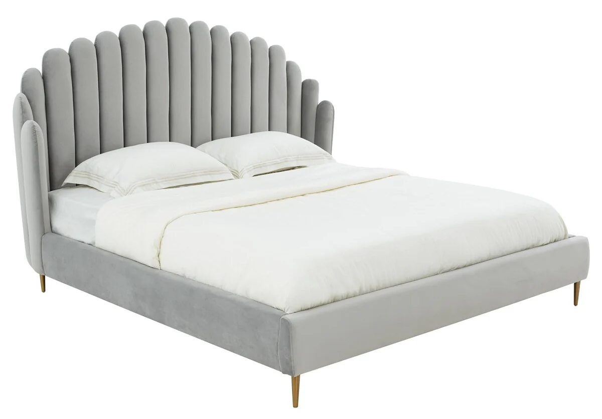 Safavieh Rosabella Channel Tufted Bed - Light Gray - Image 3
