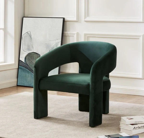 Safavieh Roseanna Modern Accent Chair - Forest Green