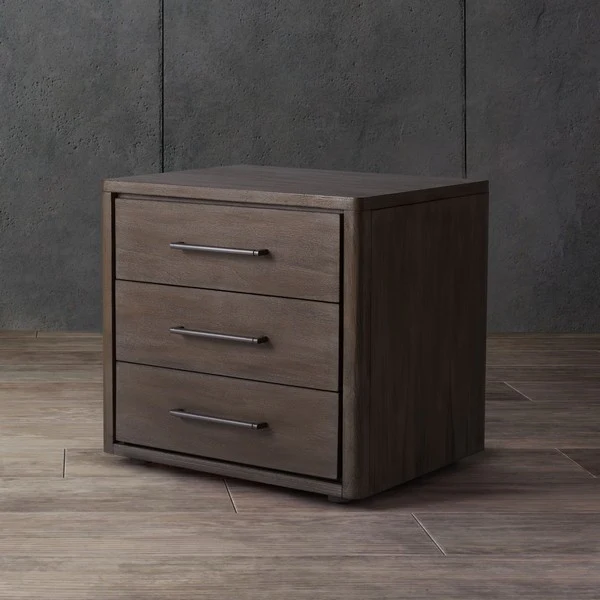 Safavieh Rosey 3 Drawer Wood Nightstand - Light Brown