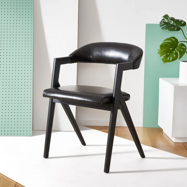Safavieh Sherisse Vegan Dining Chair - Black