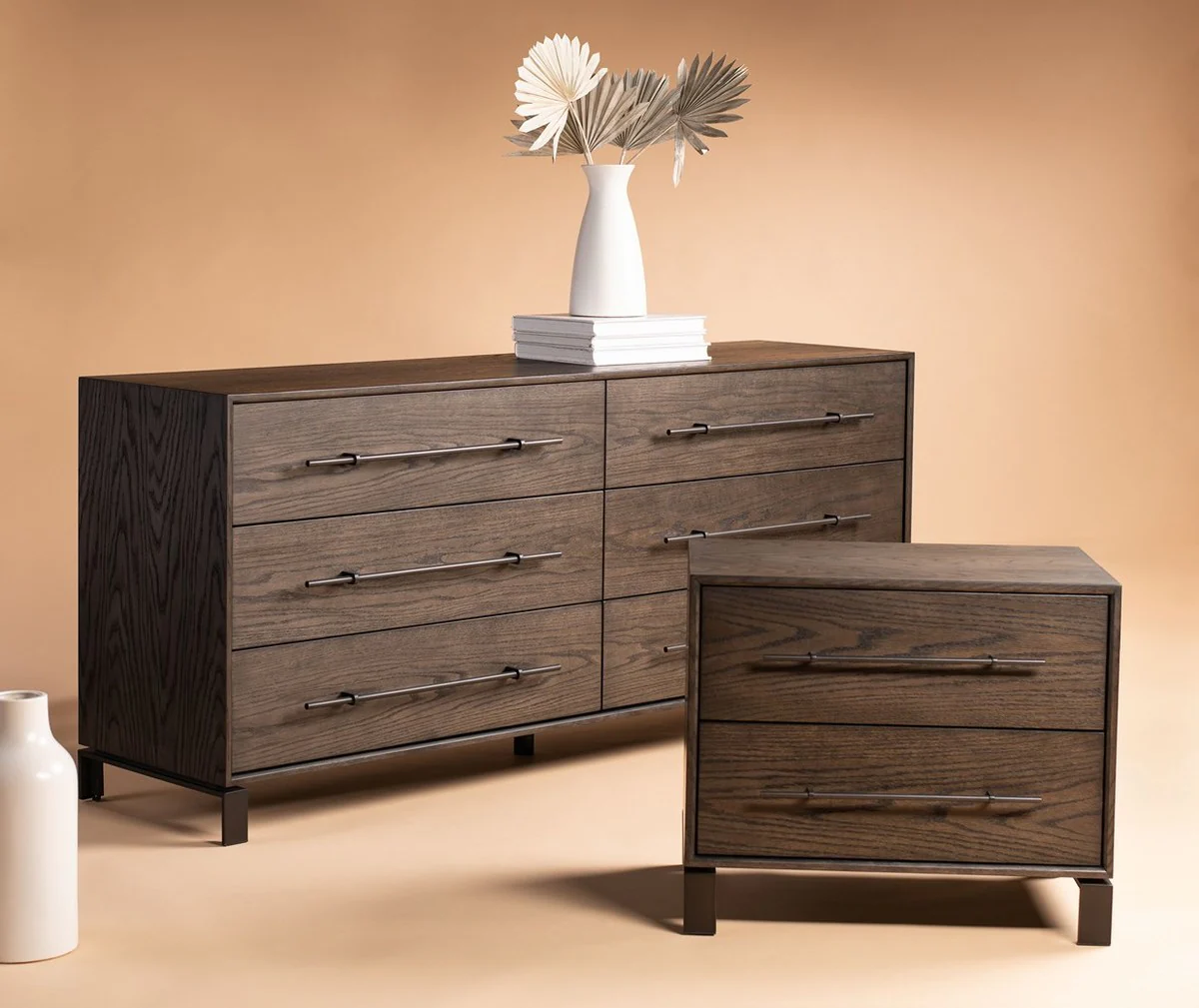 Safavieh Simmons 6 Drawer Wood Dresser - Dark Walnut