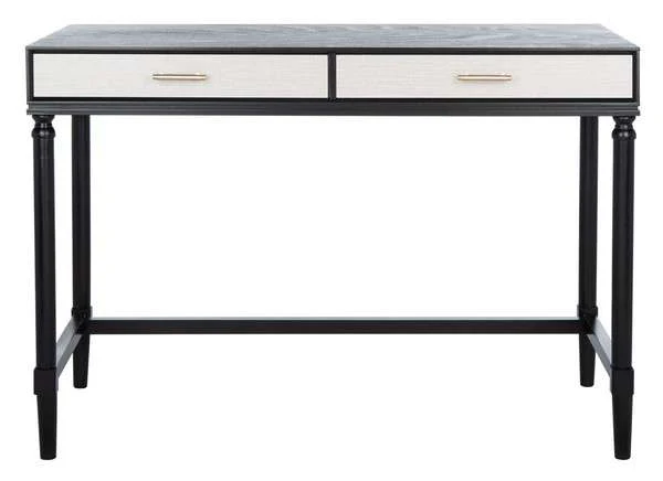 Safavieh Takita 2 Drawer 2 Tone Desk - Black With Natural Drawer Color