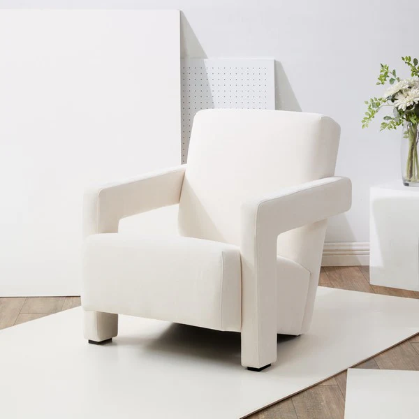 Safavieh Taylor Modern Velvet Acc Chair - Ivory
