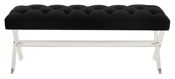 Safavieh Tourmaline Acrylic Bench - Black - Image 2