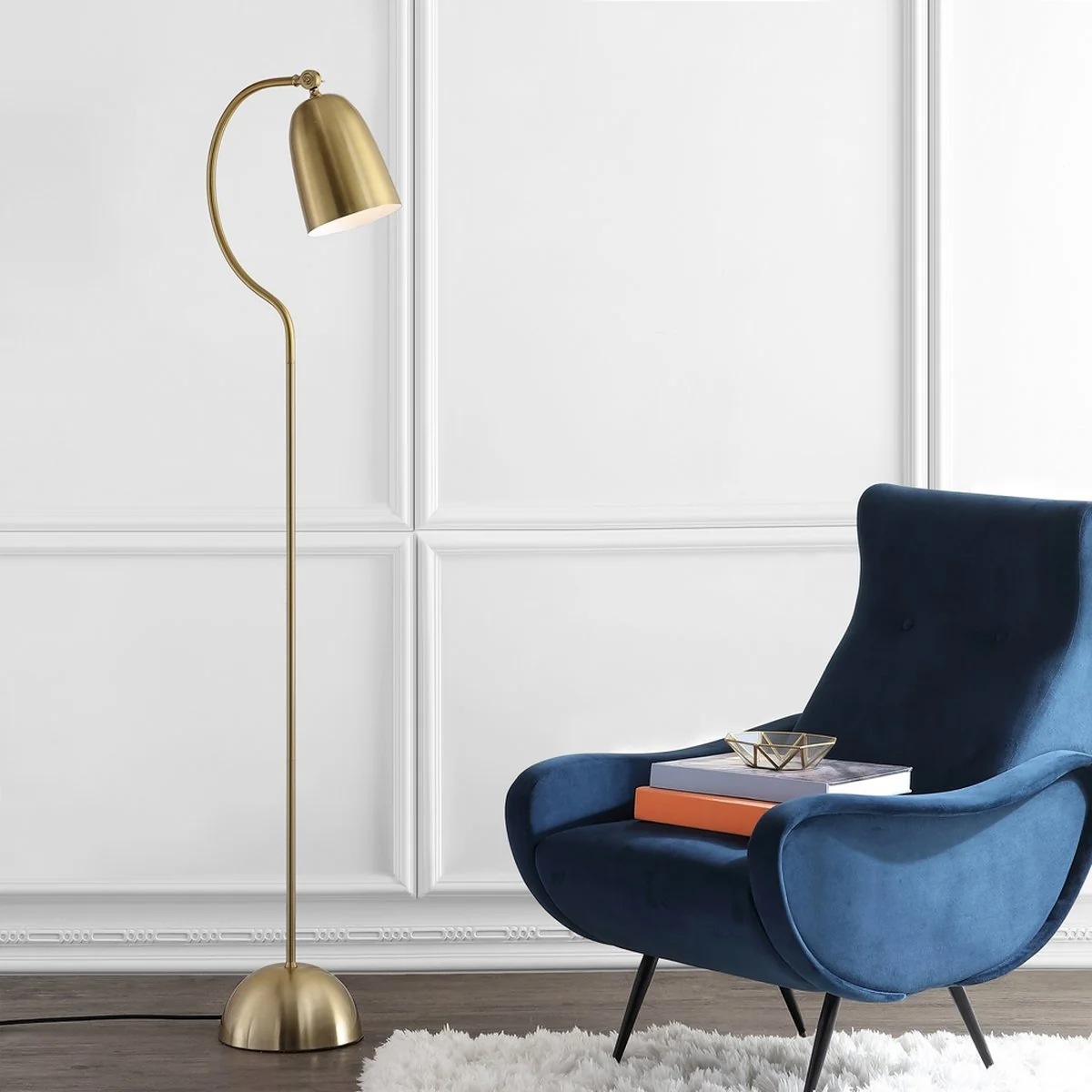 Safavieh Zeid Floor Lamp - Brass Gold