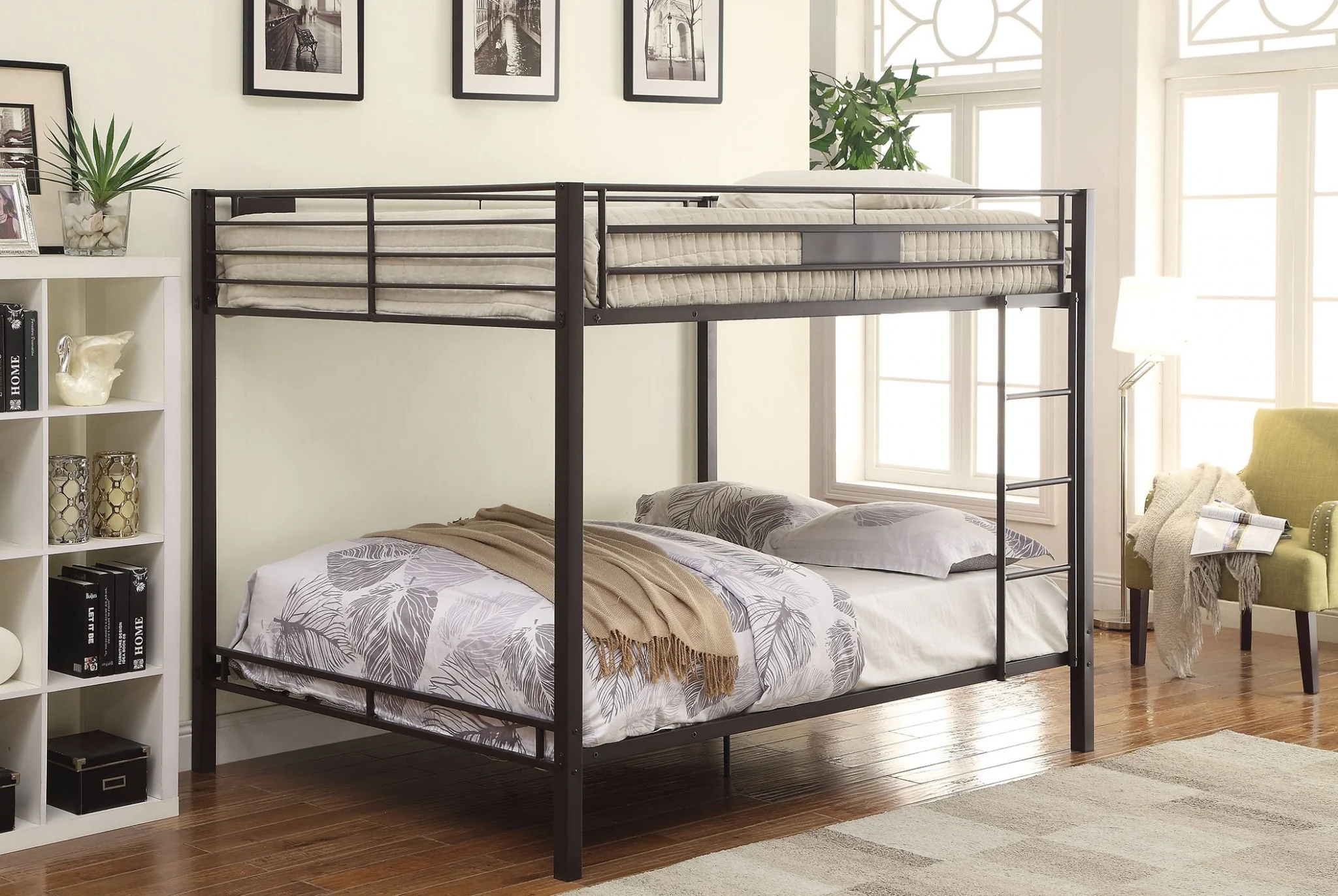 Sandy Black Metal Bunk Bed By Homeroots