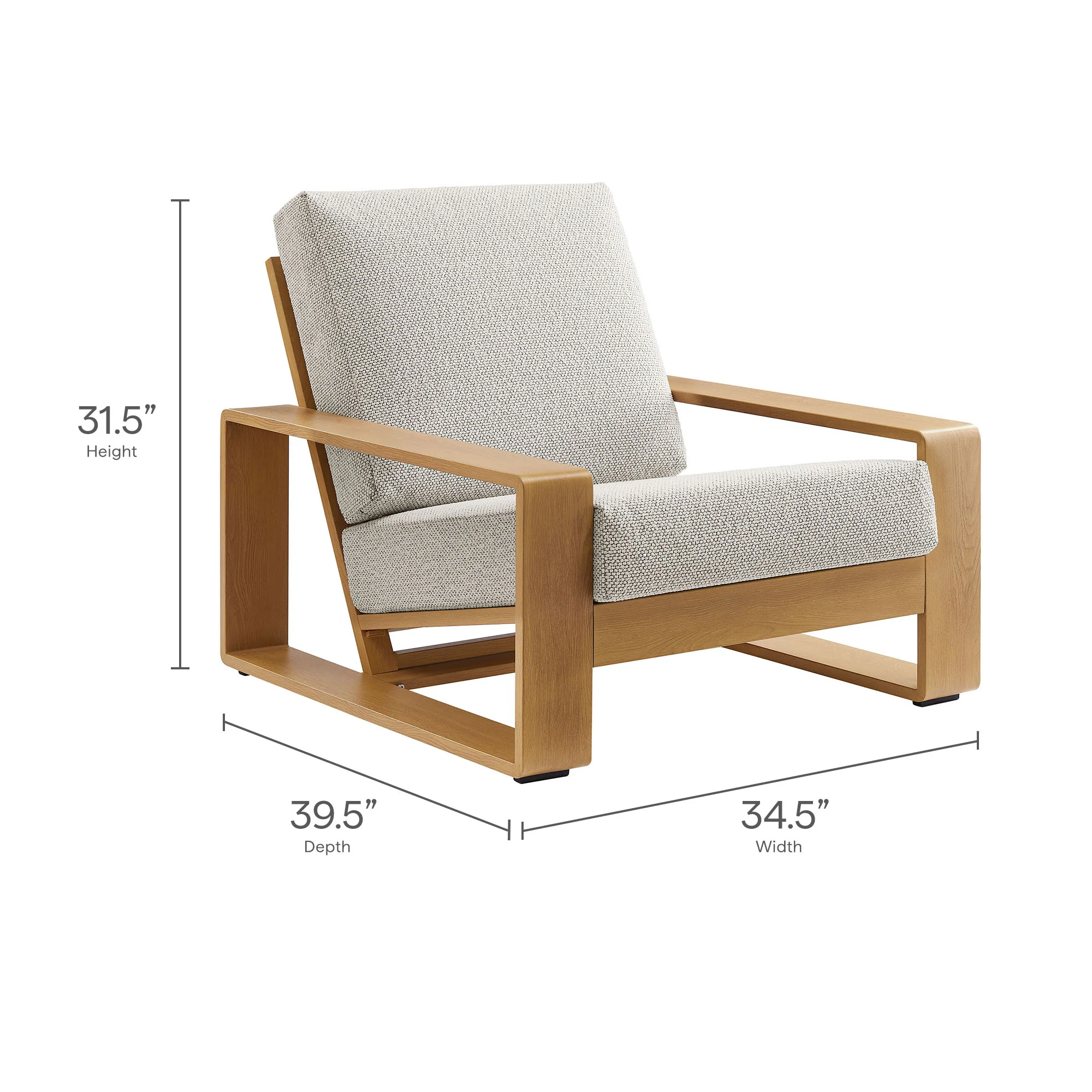 Saratoga 4-Piece Outdoor Patio Teak Wood Furniture Set by Modway - Image 35