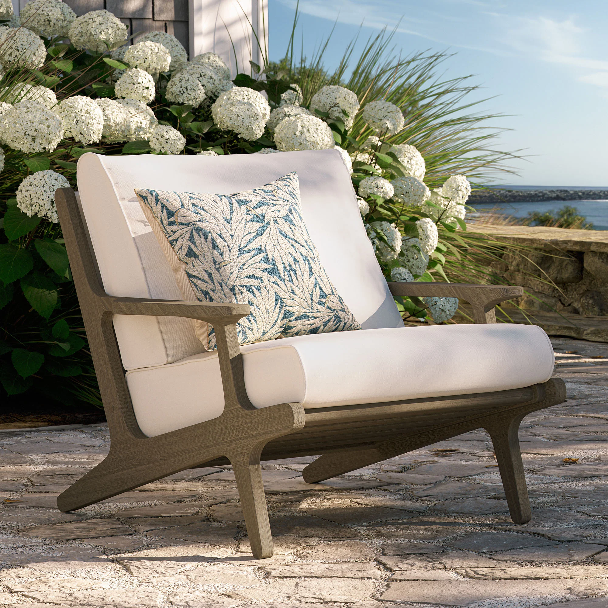 Saratoga Outdoor Patio Teak Wood Armchair by Modway