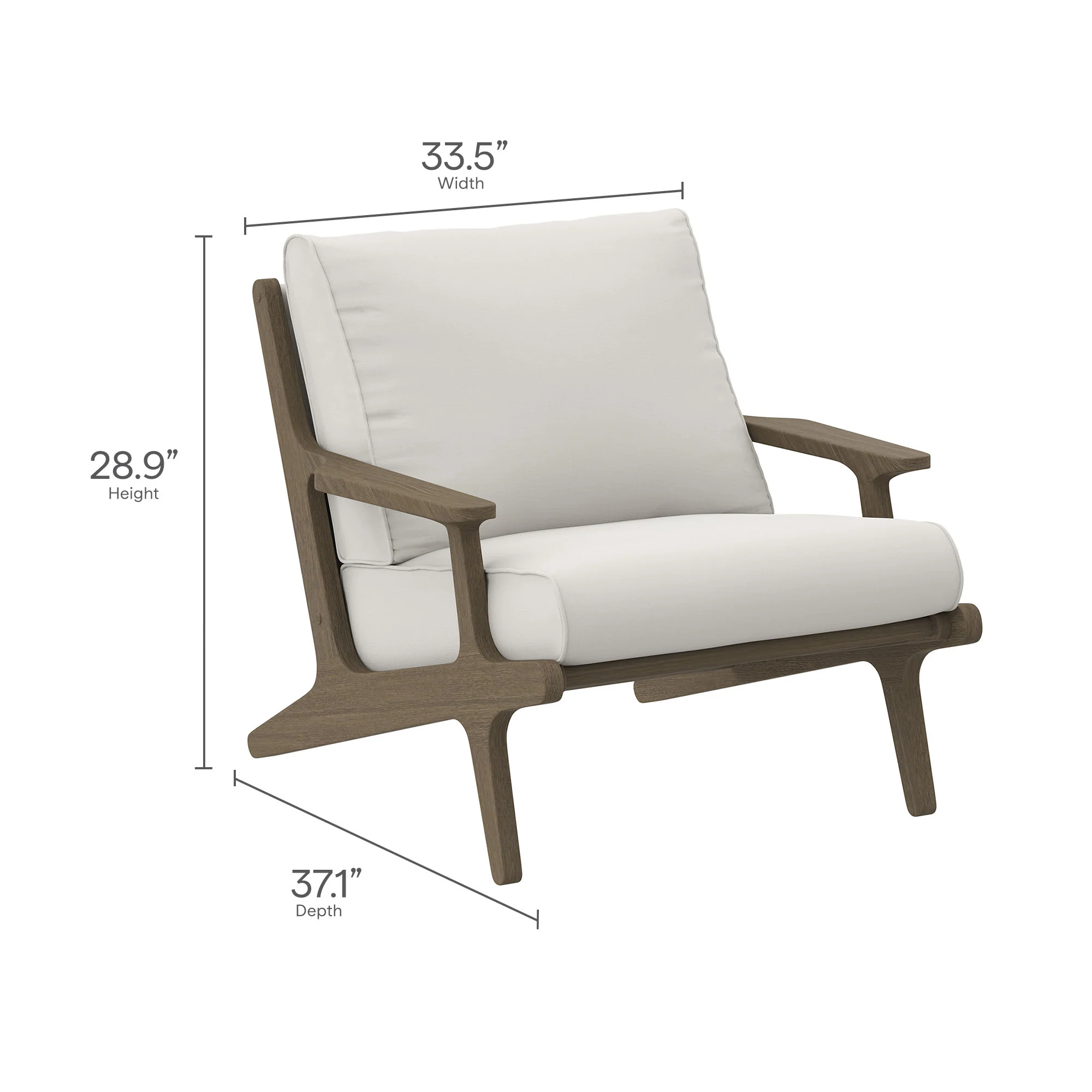 Saratoga Outdoor Patio Teak Wood Chair and Ottoman Set by Modway - Image 6
