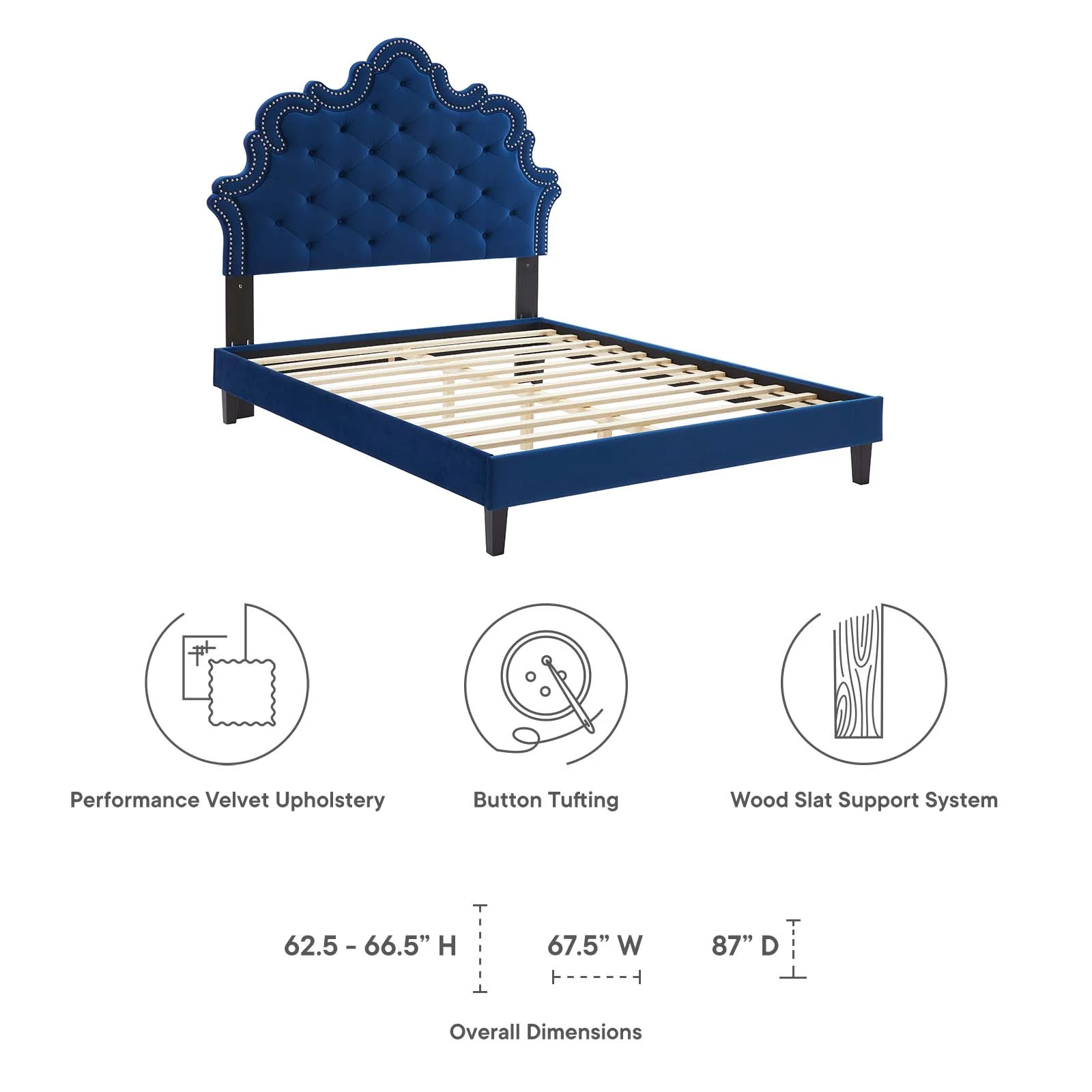 Sasha Button-Tufted Performance Velvet King Bed By Modway - MOD-6842 - Image 32