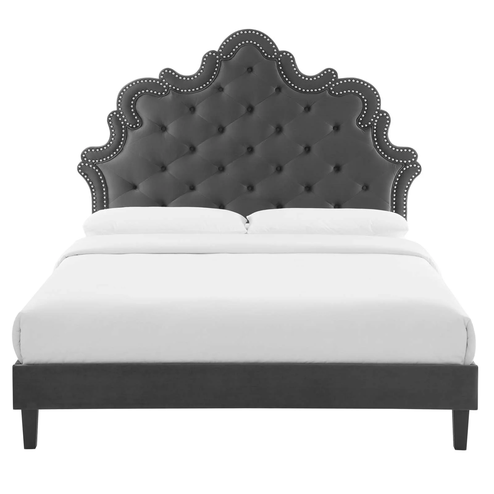 Sasha Button-Tufted Performance Velvet King Bed By Modway - MOD-6842 - Image 7