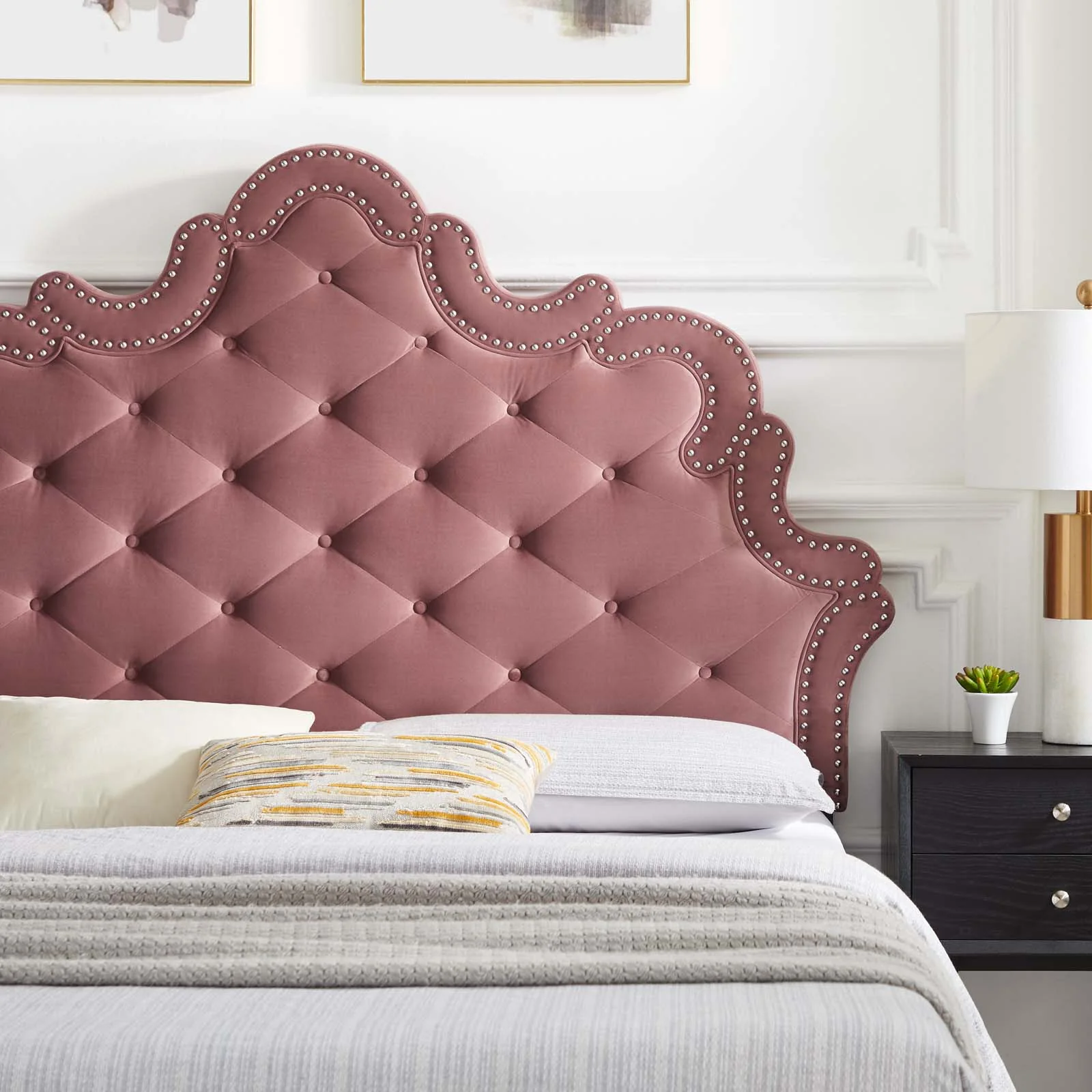 Sasha Button-Tufted Performance Velvet Queen Bed By Modway - MOD-6817 - Image 14