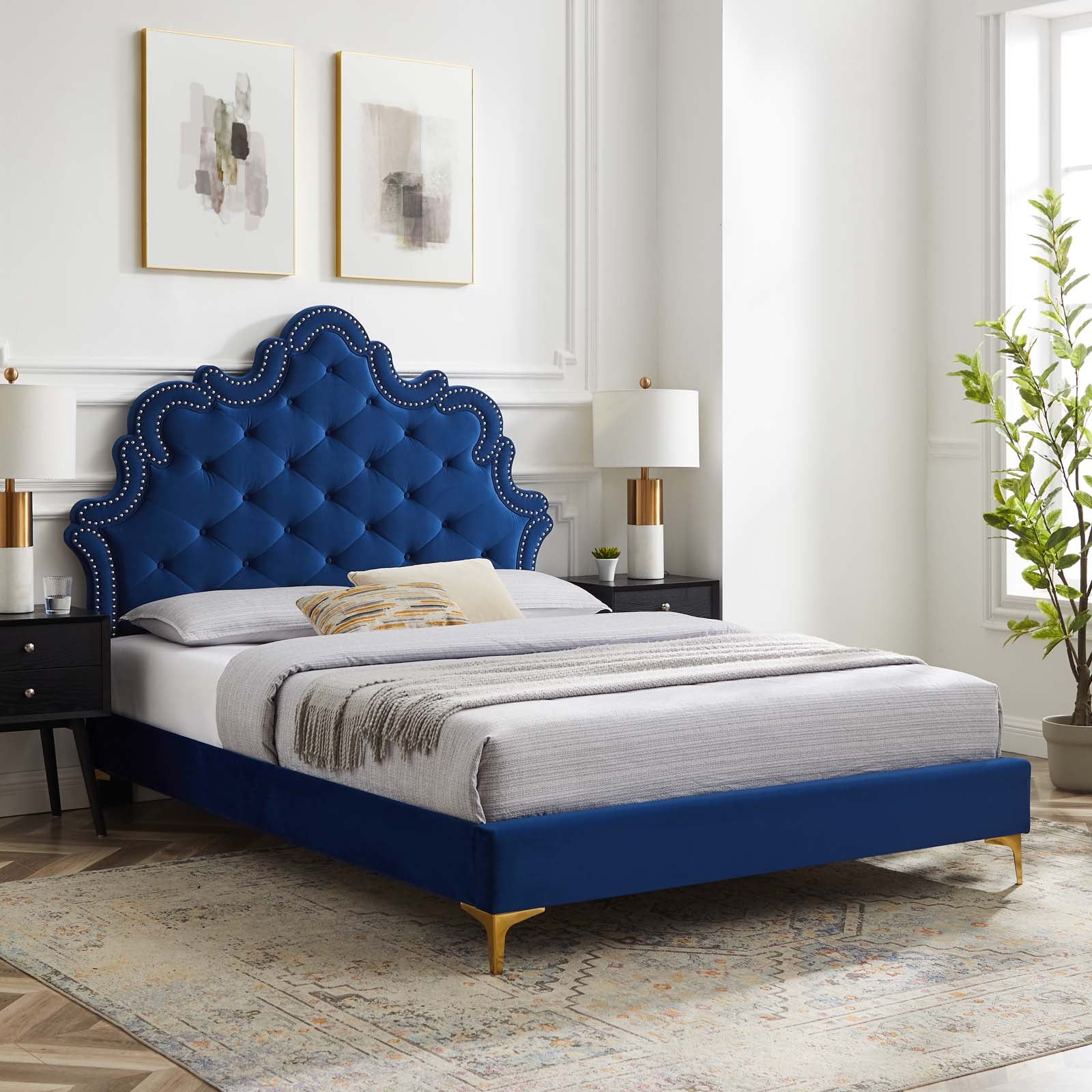 Sasha Button-Tufted Performance Velvet Twin Bed By Modway - MOD-6787 - Image 26