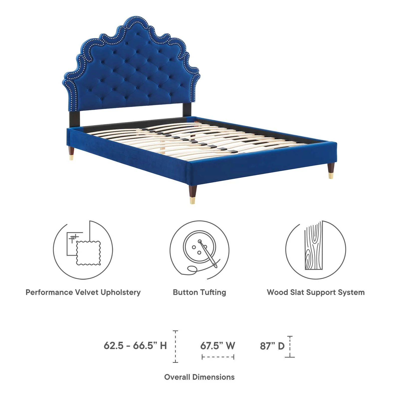 Sasha Button-Tufted Performance Velvet Twin Bed By Modway - MOD-6792 - Image 32