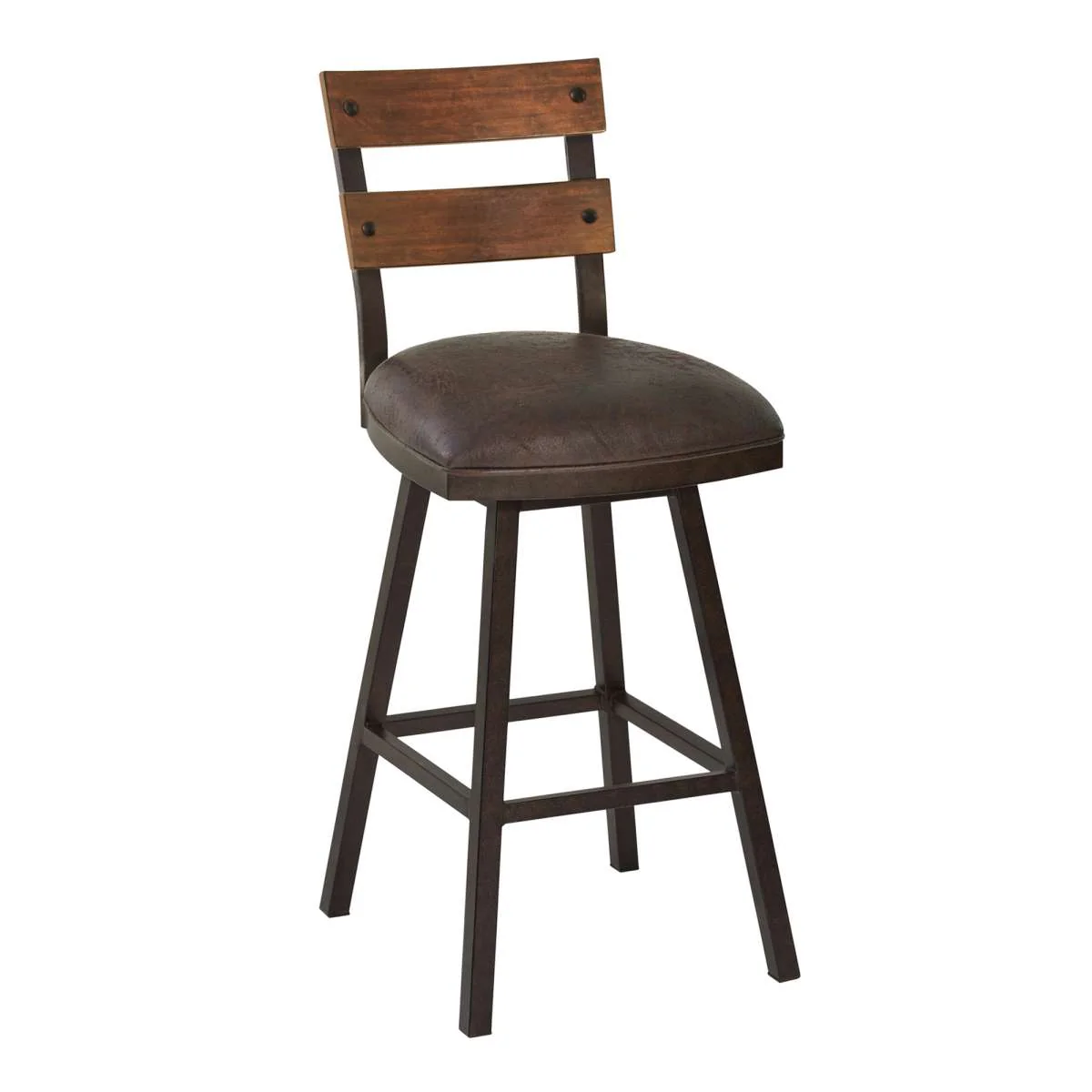 Saugus 26" Counter Height Metal Swivel Barstool By Armen Living - Image 2