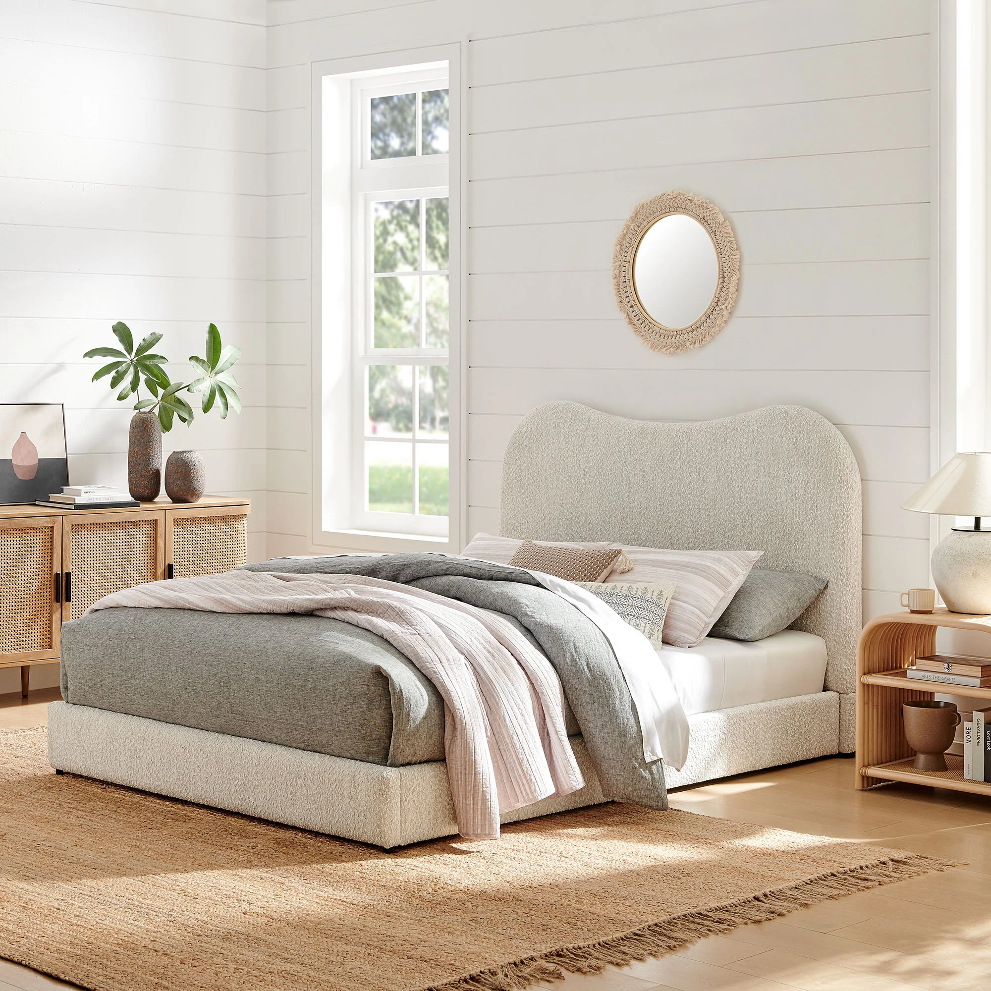 Seluna Boucle Queen Platform Bed by Modway
