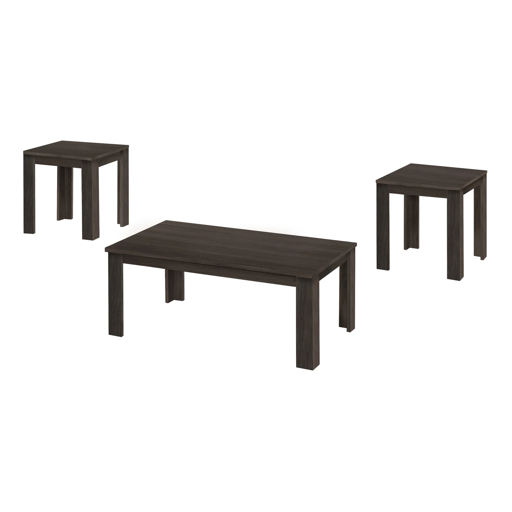 Set Of Three 44" Oak Rectangular Coffee Table By Homeroots - Image 2