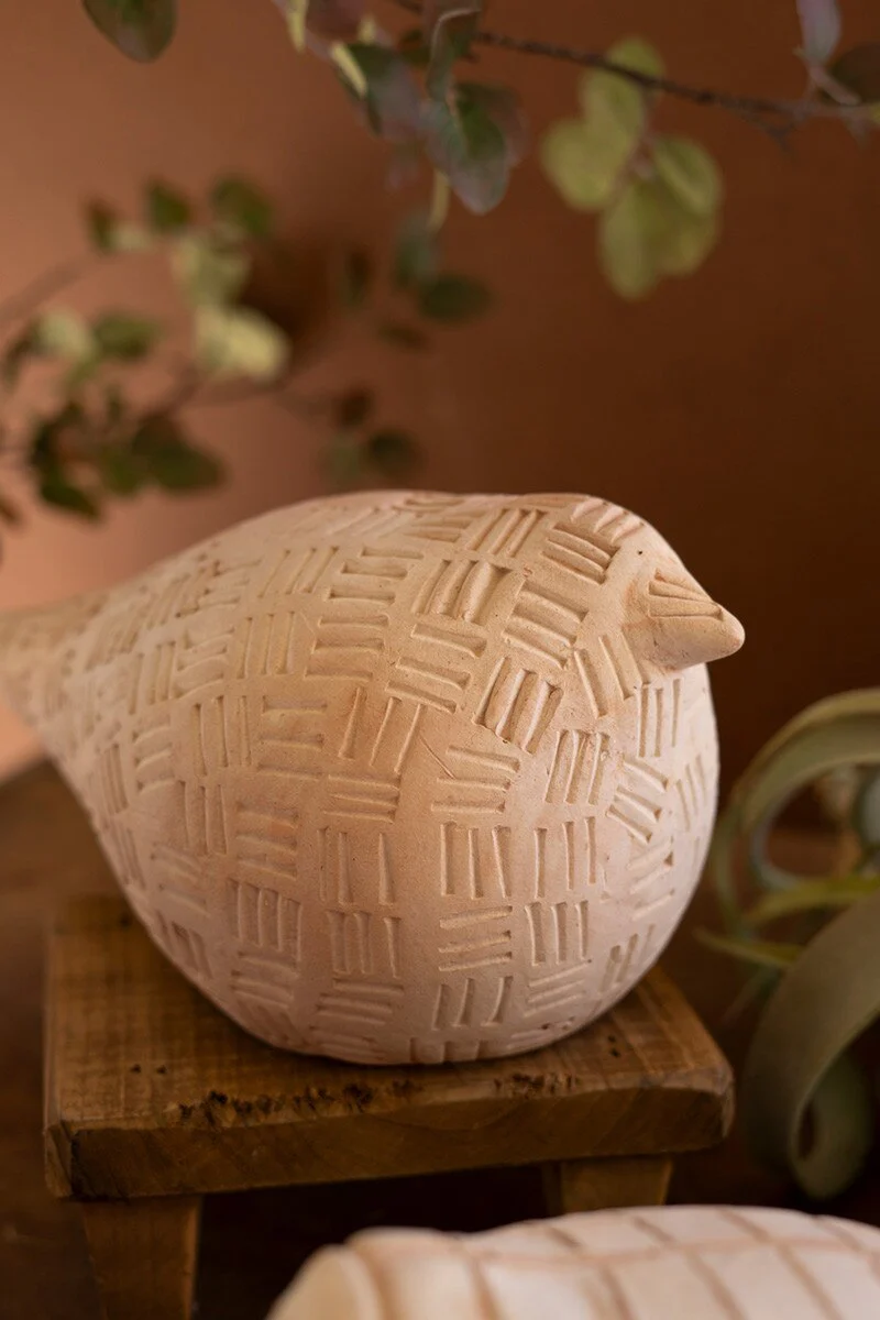 Set Of Two Terracotta Birds By Kalalou - Image 3