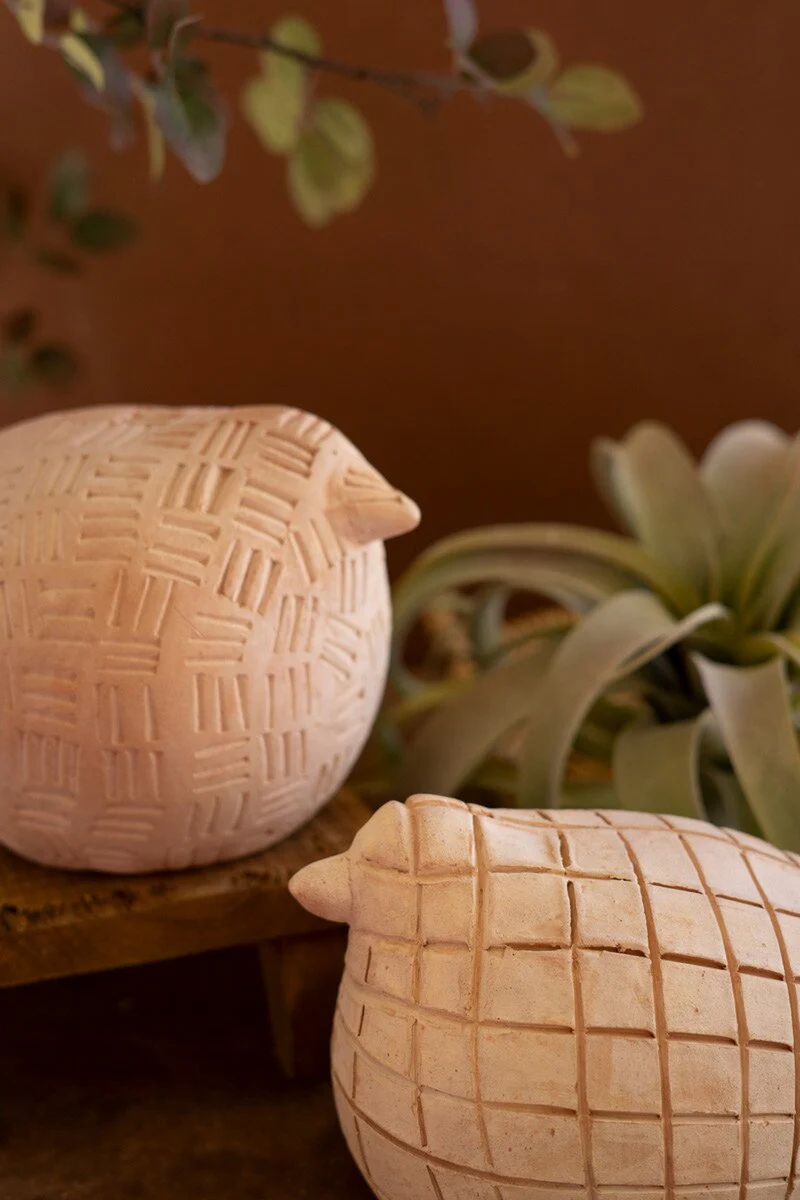 Set Of Two Terracotta Birds By Kalalou - Image 4